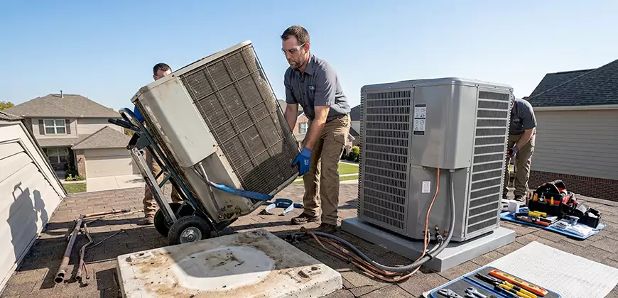 Emergency Air Conditioning Unit Swap in Horn Lake